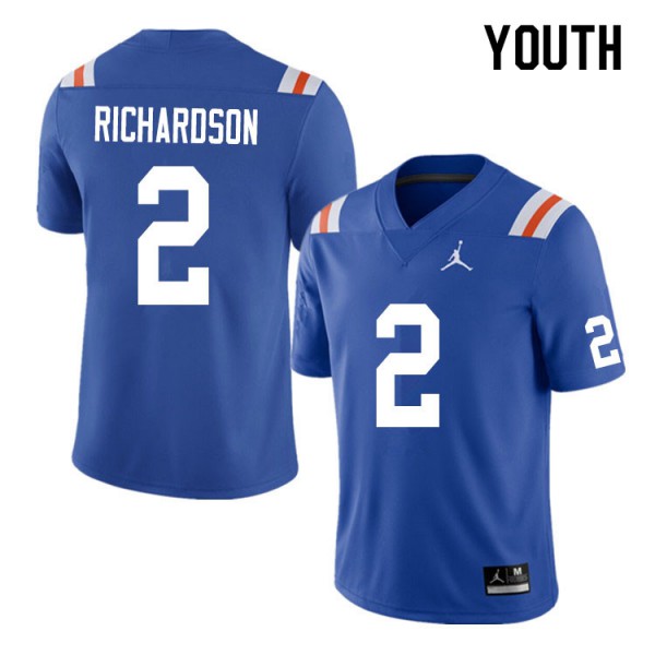 Youth #2 Anthony Richardson Florida Gators College Football Jersey Throwback